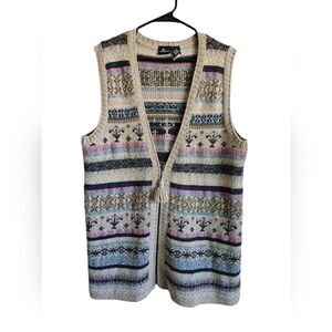 Vintage Liz Sport 1996 zip up cardigan sweater vest size med